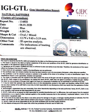 10.68 Ratti Natural Blue Sapphire With Govt Lab Certified-(1221)